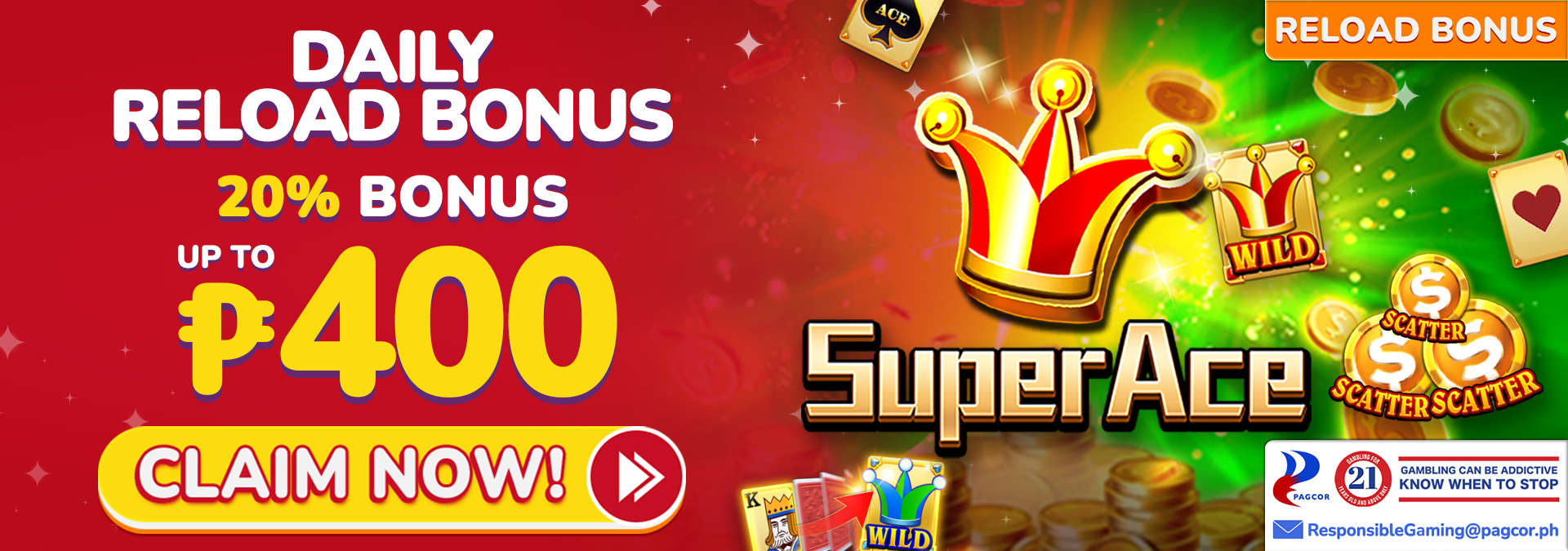 20% Daily Reload Bonus