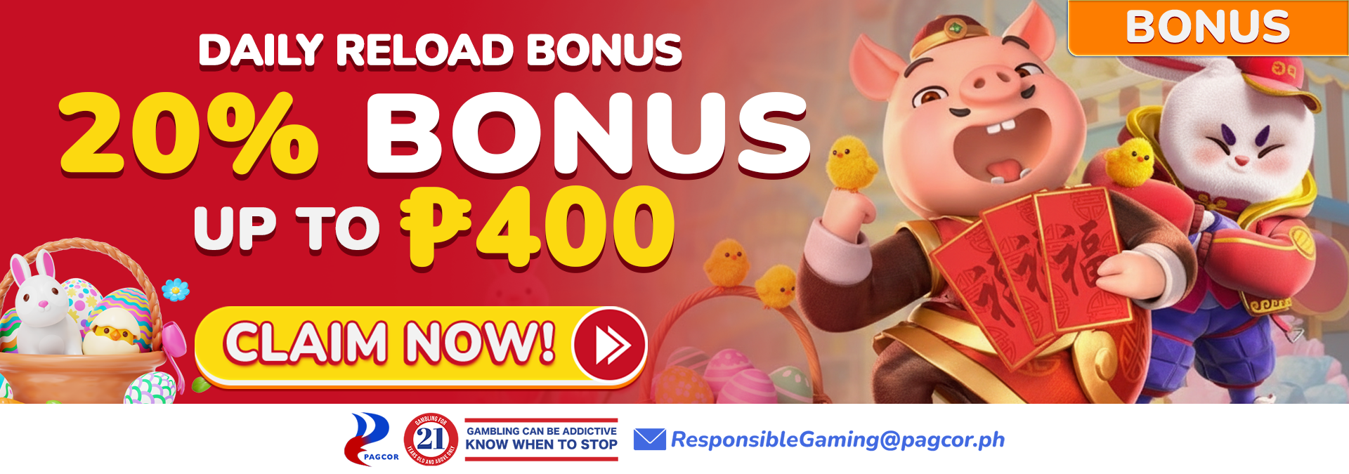 20% Daily Reload Bonus