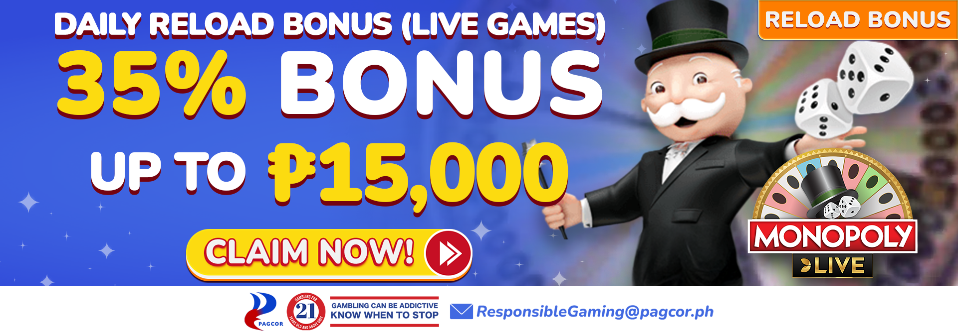 35% Daily Deposit (Live Games)