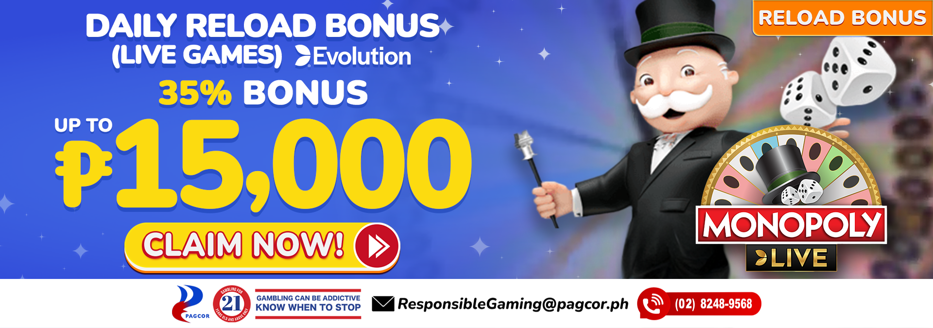 35% Daily Deposit (Live Games)